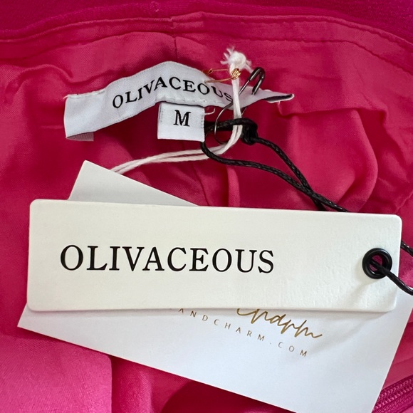 Fuchsia Pink Crepe Pants - Olivaceois - NWT - size M - Picture 2 of 4